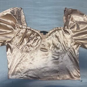 Satin Champagne Blouse